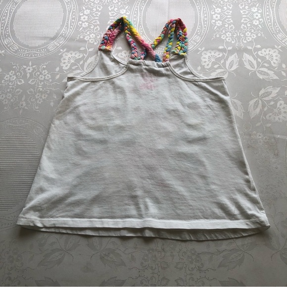 Isaac Mizrahi Girls Size M(7-8) White Tank-Top Shirt Embellished sequenced Shirt - Picture 2 of 14